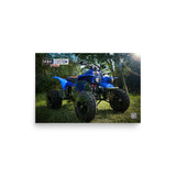 Blue Yamaha YFZ350 Banshee Photo Paper Poster
