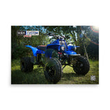 Blue Yamaha YFZ350 Banshee Photo Paper Poster